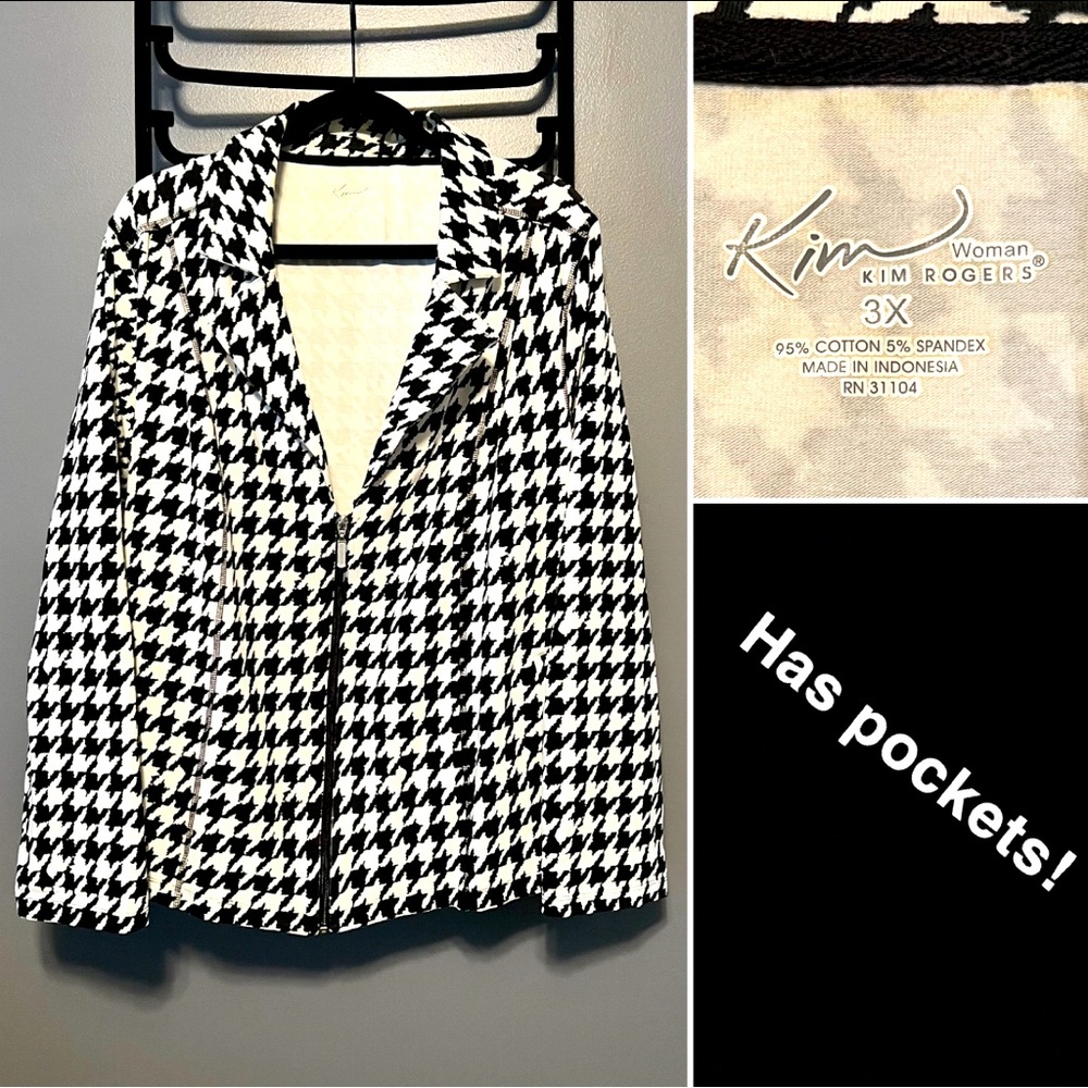 Kim Rogers Knit Blazer-Style Zip Jacket